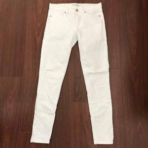 Banana Republic Skinny Ankle White Jeans